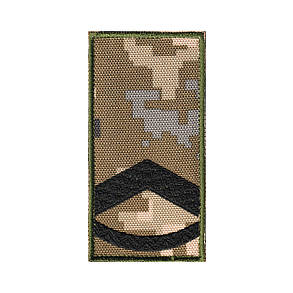 Вишитий погон штаб-сержант ЗСУ піксель на липучці., фото 2