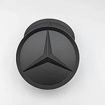 Ковпачки (заглушки) в литі диски Mercedes-Benz (Мерседес) 75 мм. Чорно-матові, фото 3
