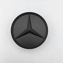 Ковпачки (заглушки) в литі диски Mercedes-Benz (Мерседес) 75 мм. Чорно-матові, фото 5