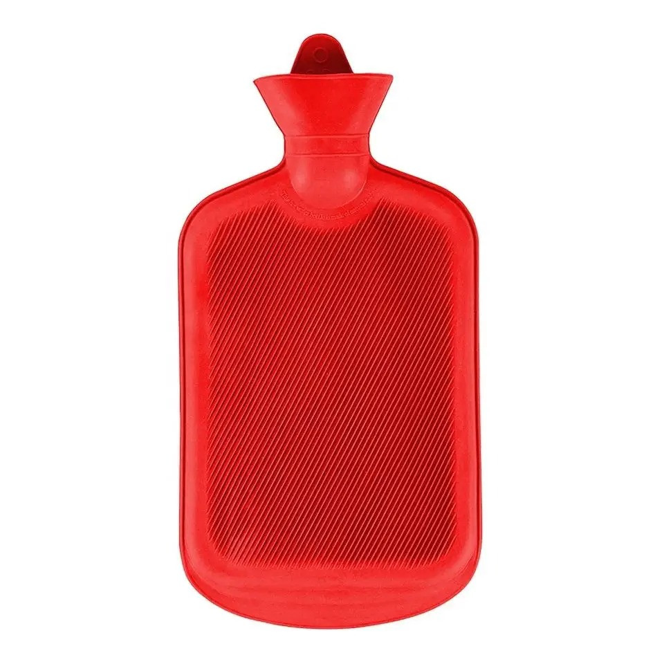 Грілка гумова водяна Supretto 1,5 л, червона (8225-2), фото 1