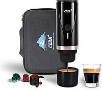 Портативная кофемашина CERA+ Máquina Travel Espresso Coffee Maker Outdoor для молотого кофе и капсул Nespresso