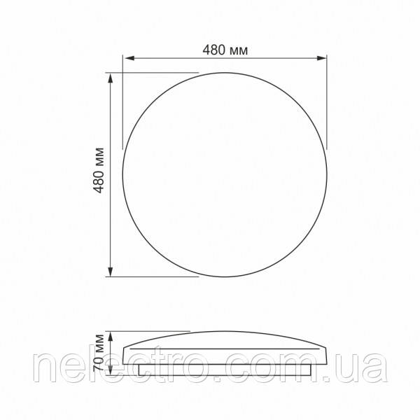 LED светильник настенно-потолочный Круглый VIDEX 72W 4100K Звёздное небо - фото 4 - id-p1900347482