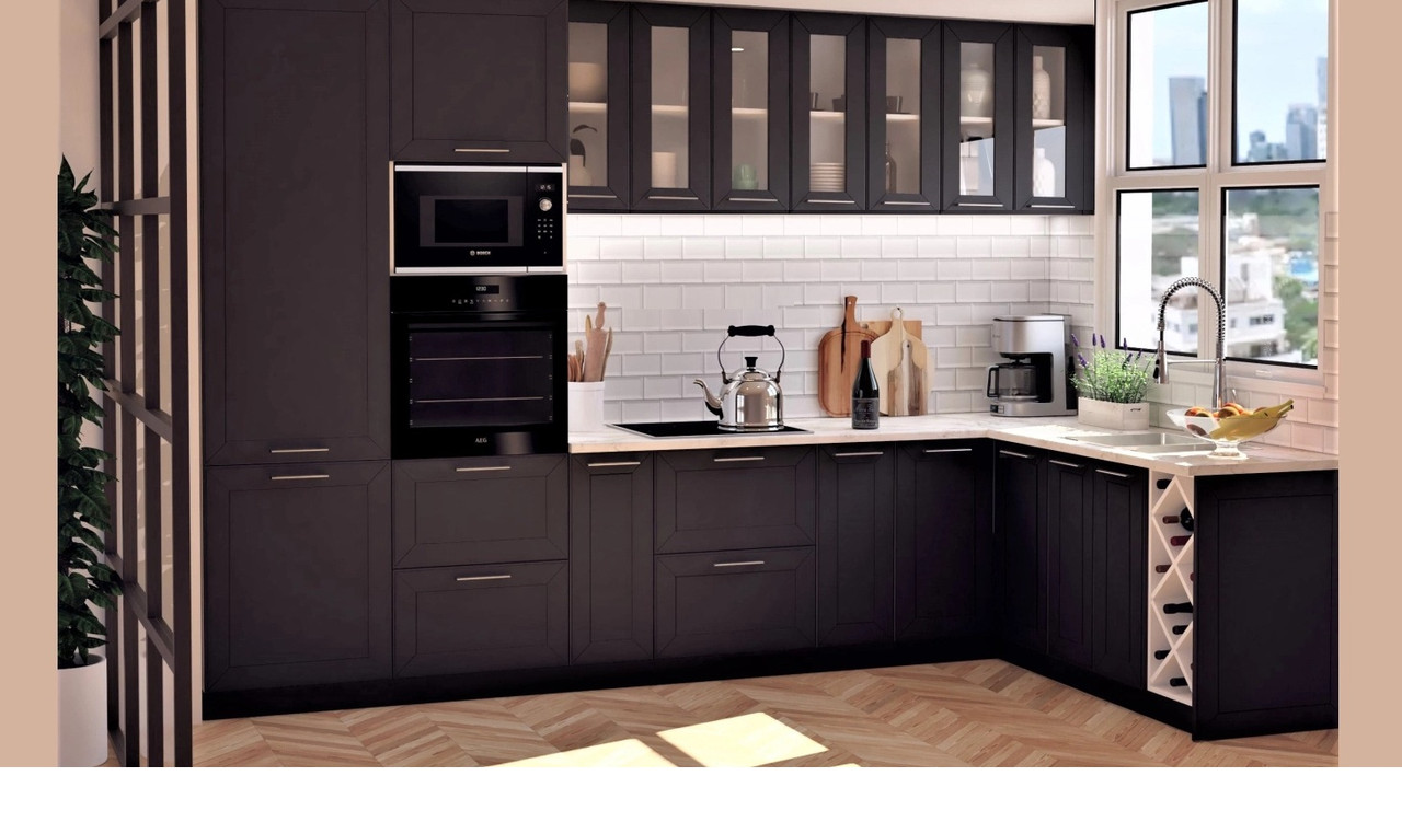 Кухня кутова Марго 3,4 х 1,8 м графіт, фото 1