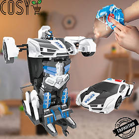 Іграшка на Радіокеруванні Трансформер Робот Оптимус Прайм (Поліцейська). Для хлопчиків і дівчаток