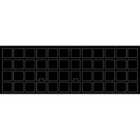 Наклейки на клавіатуру для сліпого набору тексту 13х13 мм чорне тло / без символів