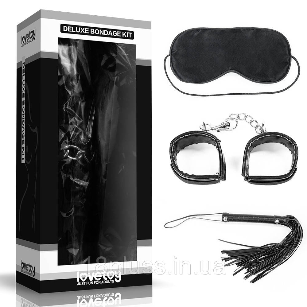 Набір БДСМ (маска, наручники, флогер) Deluxe Bondage Kit