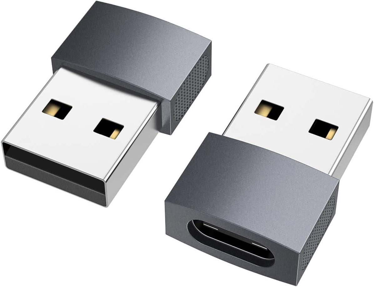 Адаптер nonda USB C – USB (2 упаковки), адаптер USB-C Female – USB Male, кабель зарядного пристрою типу C, перетворювач живлення д, фото 1