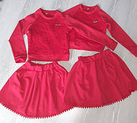 Нарядный красный костюм для девочки Кристина 116, 122см