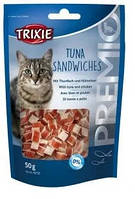 Лакомство для кошек с тунцом и курицей Trixie TX-42731 PREMIO Tuna Sandwiches, 50 г.