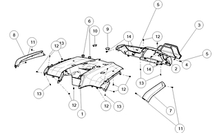 Зовнішній задній пластик квадроциклу Segway