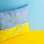 Подушка декоративна, подушка обіймашка "Обійми Україну" жовто-блакитна TM IDEIA 45х65 см, фото 3