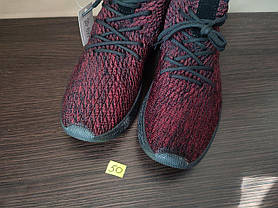 ЗНИЖКА! 40р (25.5 см) Бордові чоловічі кросівки-шкарпетки yeezy bost кеди тканина текстіль сітка, фото 5