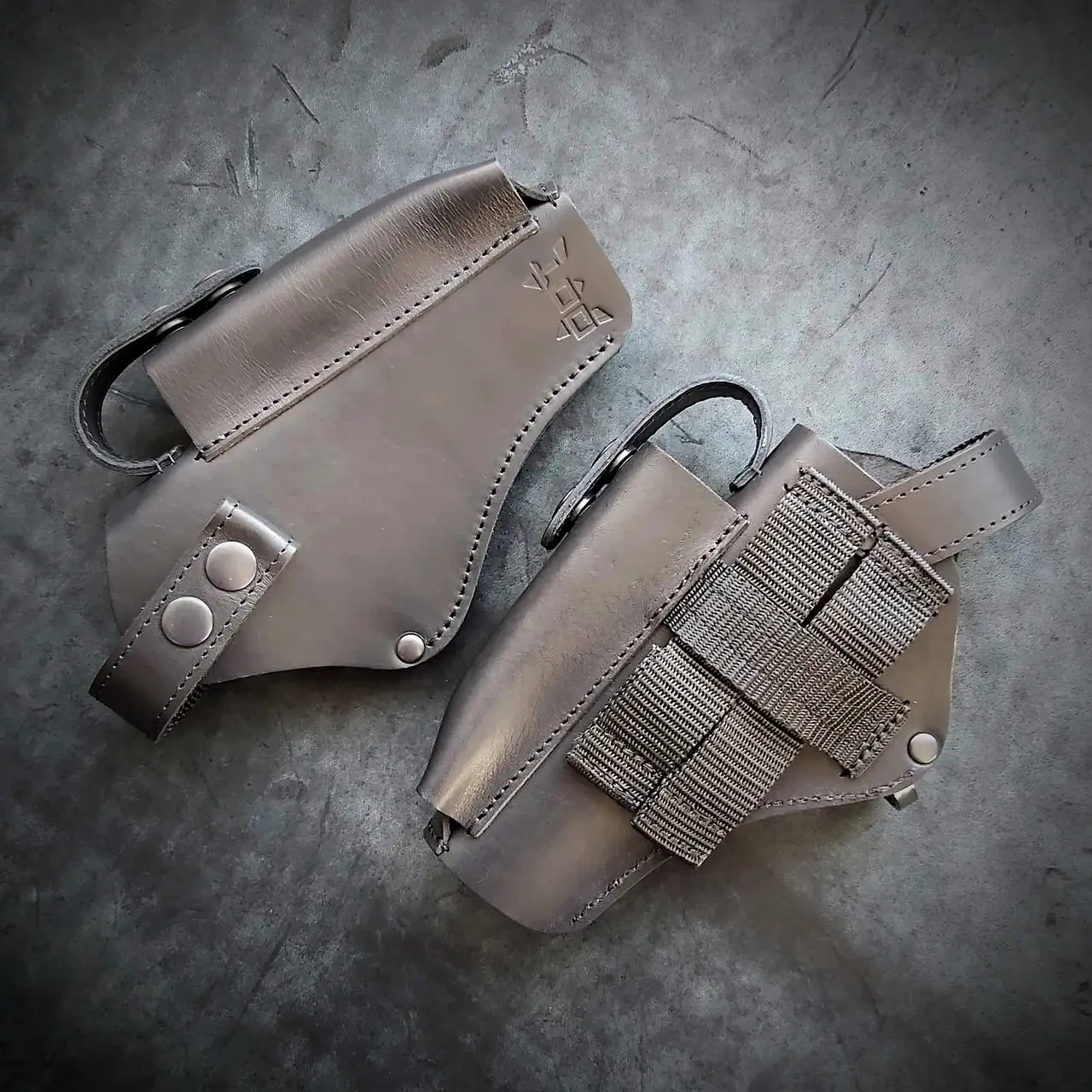 Поясна кобура АПС MOLLE шкіра BLACK