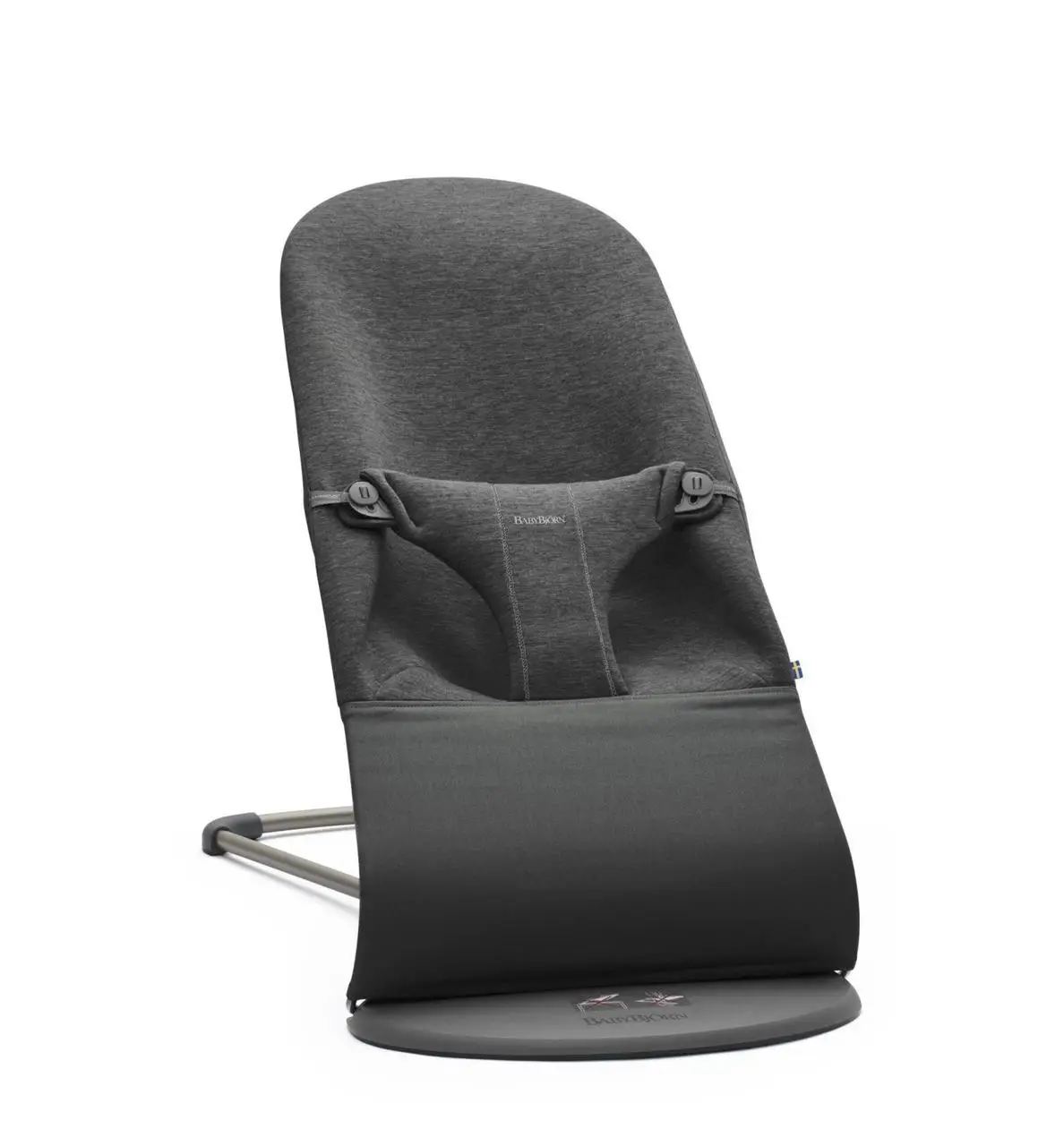 Шезлонг BabyBjorn Bouncer Bliss 3D Jersey, Charcoal Grey, фото 1