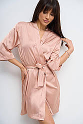 Халат жіночий ШОВКОВИЙ БЕЖЕВИЙ 074/22