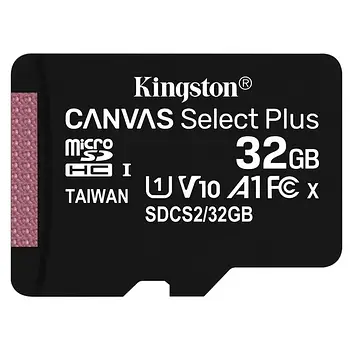 Картка пам'яті Micro SD Kingston 32 GB Canvas Select Plus UHS-I Class 10 U1 A1