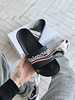 Женские шлепанцы Balenciaga Slide Black шлепки баленсиага сланцы слипоны тапки