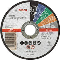 Круг отрезной универсальный Bosch Rapido Multi Construction 125x1.6х22.23 мм (2608602383)