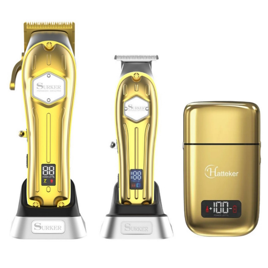 Комбо-набір для стрижки Surker&Hatteker Cordless Turbo Gold (SK-1615+SK-1613+TX2-GO)