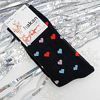 Носки махровые турецкие, теплые женские носки 36-40 размера новогодние, новогодние носки с сердечками топ