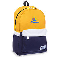 Рюкзак Champion для хлопців і дівчат 45x30x14см 19л жовто-синій/Міський рюкзак/Шкільний рюкзак