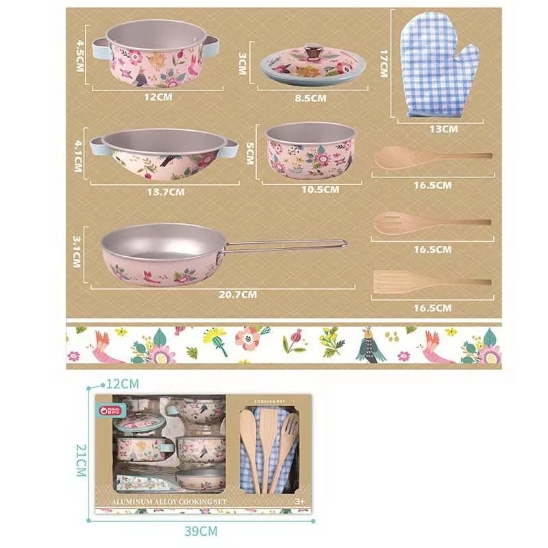 Набір металевого посуду в стилі Прованс