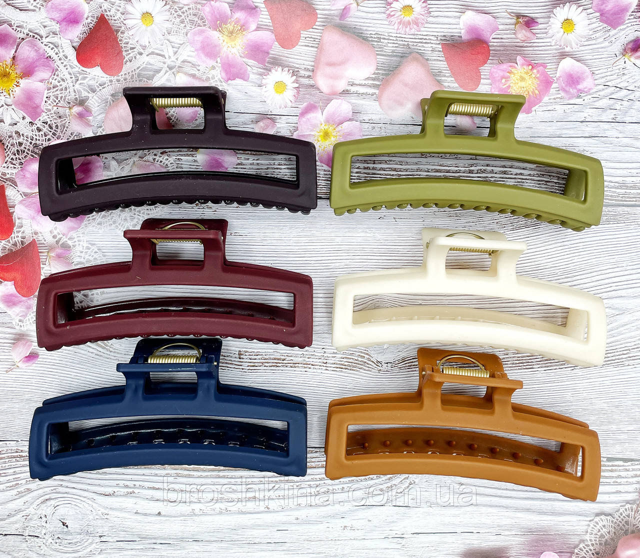 Краби для волосся 11,5 см каучук 12 шт./пач., фото 1