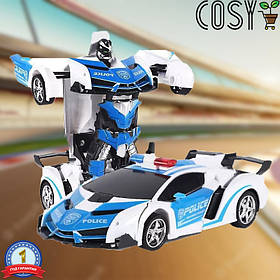Радіокерована іграшка-трансформер (Робот Оптимус Прайм) Поліцейська Машинка Робот на Радіокеруванні.