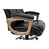 Крісло керівника Магнат – комплектація Пластик Річ – механізм M-2 (Anyfix) – оббивка Шкіра Спліт Темно-коричнева, ТМ Річман, фото 6