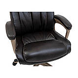 Крісло керівника Магнат – комплектація Пластик Річ – механізм M-2 (Anyfix) – оббивка Шкіра Спліт Темно-коричнева, ТМ Річман, фото 8