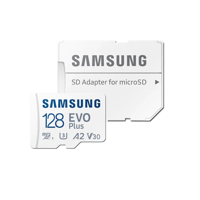 Картка пам'яті Micro SD Samsung 128 Gb EVO Plus microSDXC UHS-I Class 10 U3 A2 V30 + адаптер