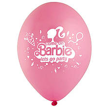 Латексна кулька з малюнком Barbie come on lets go party Барбі 12" 30см 437 ТМ Star