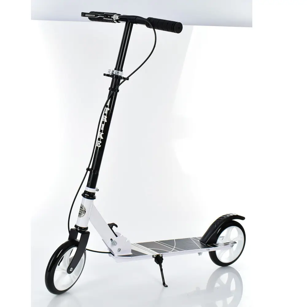 Самокат двоколісний складаний iTrike SR 2-010-2-1-G сіре, ручне гальмо, фото 1