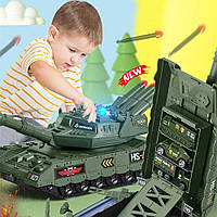 Военный танк гараж (звуки, подсветка, разлагается, мини-модели, подвижные элементы) HS 8010 A