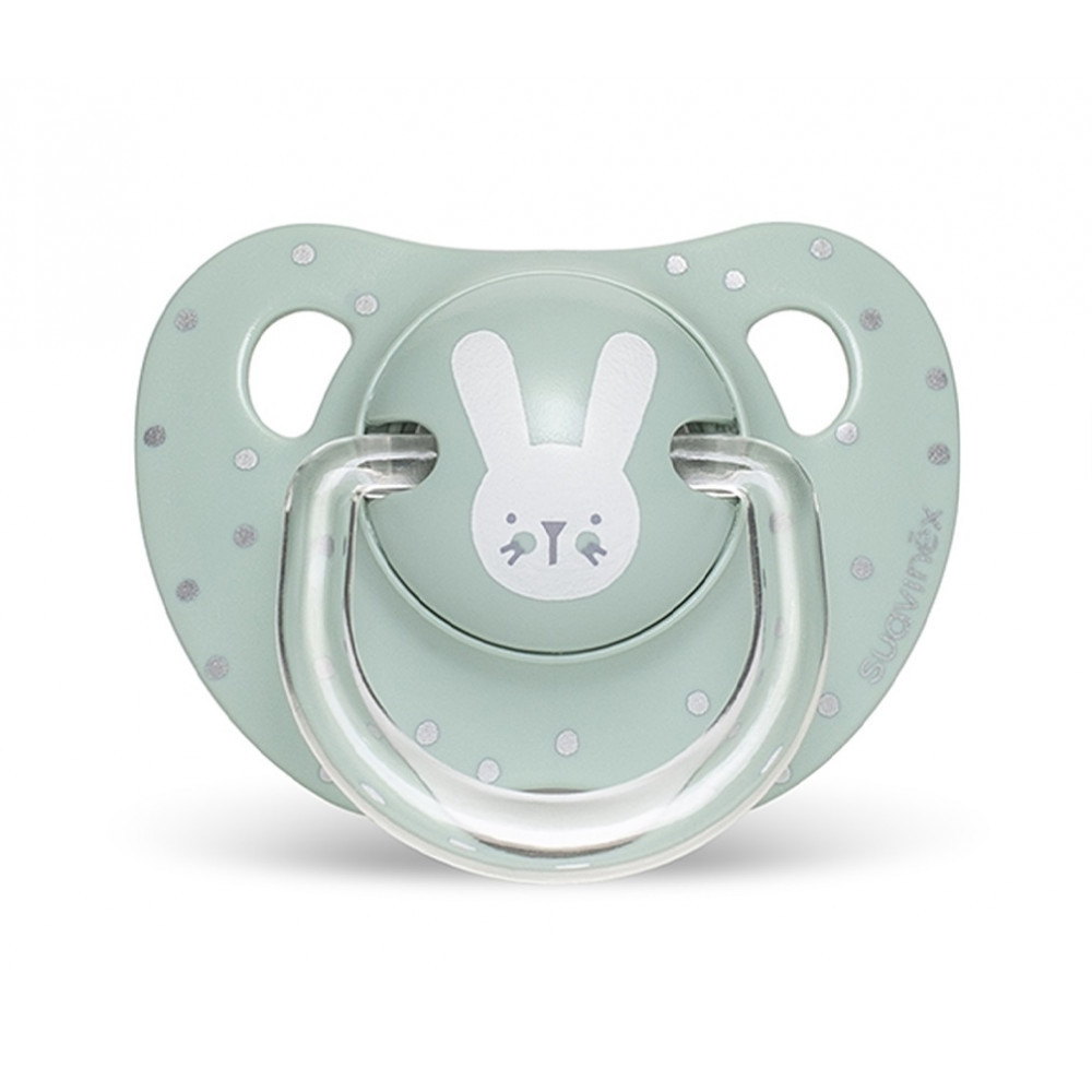 Пустушка Suavinex Hygge Затишні історії 0-6 міс , turquoise bunny, фото 1