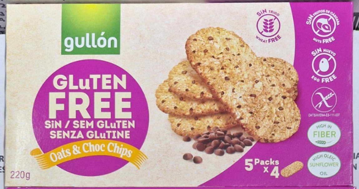 Печиво Веганське Gullon Oats&Choc Chips 220 г.