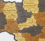 Карта України 3D об'ємна багатошарова 92.5х64.6 см + коробка, фото 6