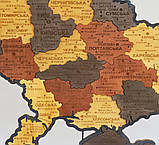 Карта України 3D об'ємна багатошарова з синьою підсвіткою 92.5х64.6 см + коробка, фото 4