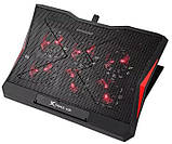Охолоджувальна підставка для ноутбука Xtrike FN-811 для геймерів ігрова з охолодженням Чорна, фото 3