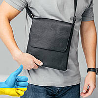 Шкіряний чоловічий месенджер барсетка через плече, зручна сумка-планшет ручної роботи для чоловіків зі шкіри
