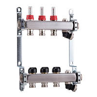 Распределительный коллектор из нержавеющей стали 1"х3/4 - 3 вых.