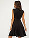 Стильне молодіжне плаття без рукавів з імітацією запаху, чорне, фото 7