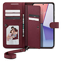 Книжка-Чехол Spigen для Samsung Galaxy S23 Plus - Wallet S Plus, Burgundy ( ACS05678)