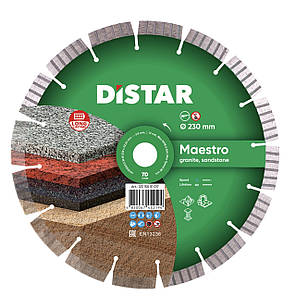 Круг алмазний відрізний по граніту Distar 1A1RSS/C3-W 230x2,6/1,8x22,23-16-ARPS 38x2,6x10+2 R103 Maestro, фото 1