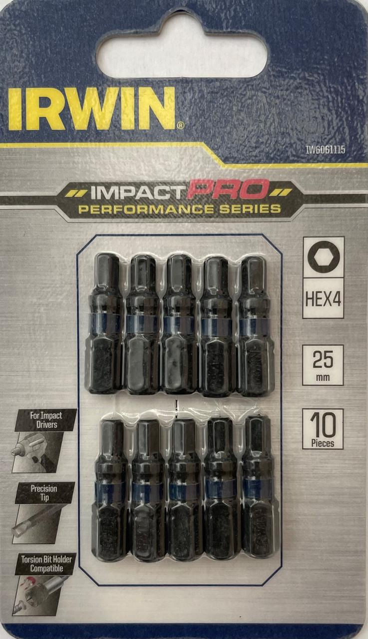 Купить Бита IMPACT PRO 1/4"/25 мм PZ2 10 шт, IRWIN, цена 146 ₴ — Prom ...