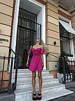Женское платье с открытыми плечами Малиновый