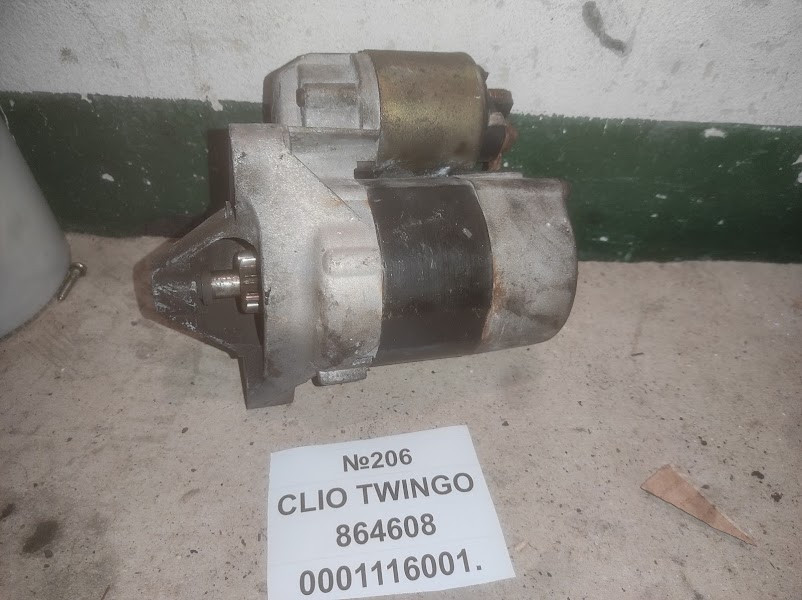 No206 Б/у Стартер 864608 0001116001 для Renault Clio II Twingo 1998-2010, фото 1