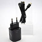 Мережевий зарядний пристрій SENTEO Z-02A GaN 25W+QC3.0 з кабелем Type-c to Type-c Black, фото 3