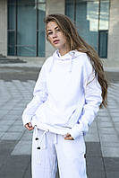 Худи женское белое oversize