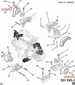 Болт M12 X 65 GM 11099661 OPEL ASTRA-H ZAFIRA-B